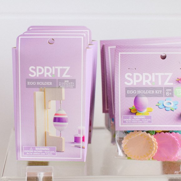 Easter Lot of Spr!tz Wooden Egg Holders Decorating Foam Egg Holders Qty 4 Each - Picture 2 of 7